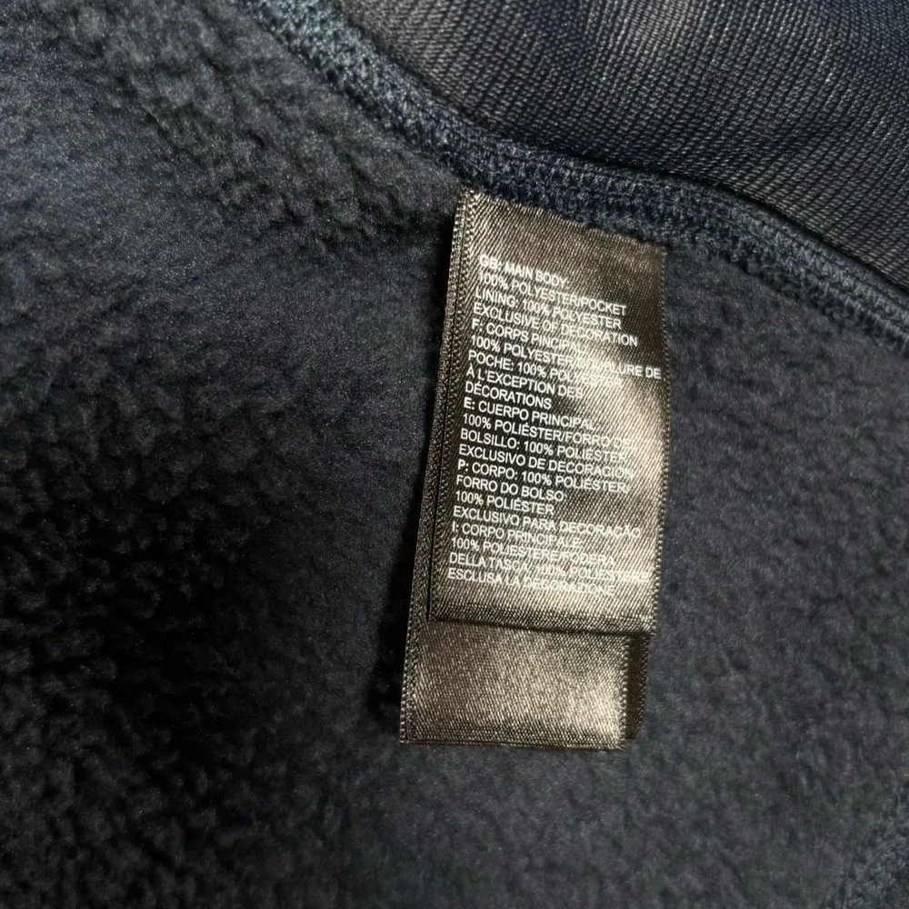 The North Face Sweater Fleece Vest Mens M Full Zip Blue Corona Company Logo